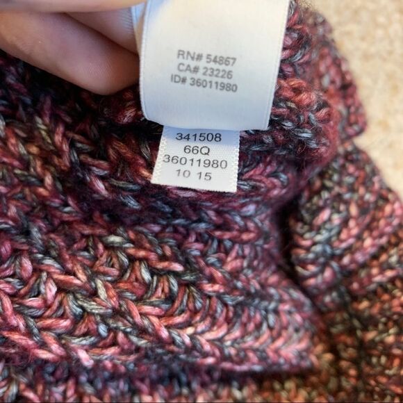 Victoria’s Secret maroon burgundy gray high neck turtleneck sweater size small - Picture 9 of 12